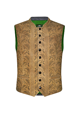 Gilet aus Leder mit Handdruck