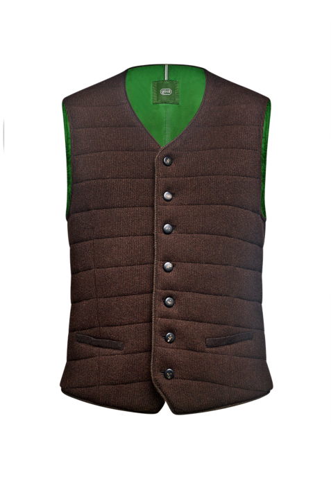 Steppgilet aus Links/links-Strick