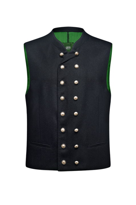 Doppelreiher Gilet aus Loden